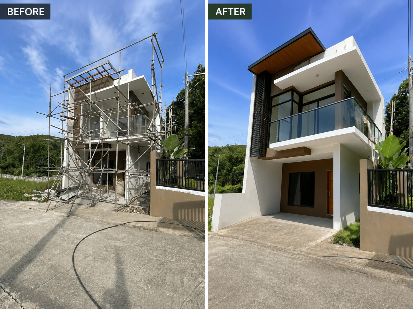 Sadya Home Construction Bofore and After